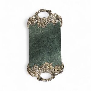 Godinger Green and Silver Natural Stone Serving Tray